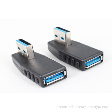 Right Angle USB 3.0 a Male to Female Adapter